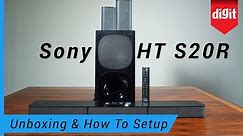 Sony HT S20R Home Theatre System Unboxing & How To Setup Sony HT S20R Soundbar