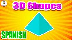 3D SHAPES in SPANISH for Kids (Spanish Math Vocabulary)