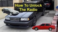 How to unlock a Volvo radio with the code for 850, 960, S90, S70, etc. - VOTD