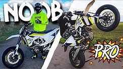 How I Learned To Wheelie In 7 Days 😱 Motorcycle Wheelie Progression | Supermoto Motivation