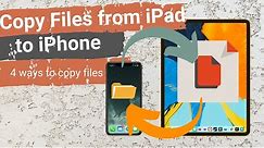 Copy files from iPhone to iPad | How to Move files between iOS devices | Connect USB Drive to iPhone