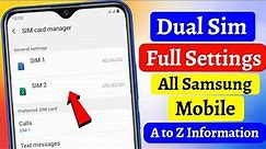 dual sim settings | samsung dual sim call settings | dual sim always on samsung