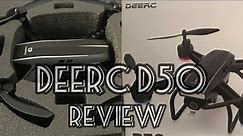 DEERC D50 drone Unboxing and flight Test Review /With cool LED lights/