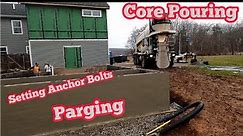 How To Parge, Core Pour Block Walls, and Set Anchor Bolts