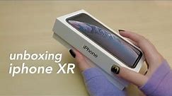 iphone xr unboxing in late 2021 | black, 64gb | +accessories