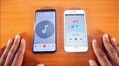 Samsung Galaxy S9 Vs iPhone 8 Stereo Speaker Test
