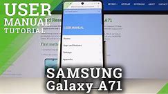How to locate User Manual in Samsung Galaxy A71 – Find Android instruction