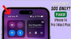 iPhone 14's: How to Turn Off Emergency SOS only! [Fix 'SOS only' Status bar]