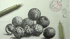 Pen & Ink Drawing Tutorials | How to create realistic textures (Part 3)