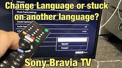 Sony Bravia TV: How to Change Language (also if stuck in another language how get English)