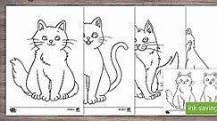 Cat Colouring Pages