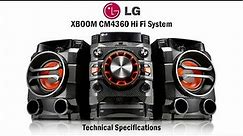 LG XBOOM CM4360 - Technical Specifications