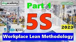 5S Workplace Lean Methodology | Session # 01 | Lean Management | DNG Academy