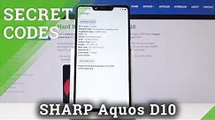 Secret Codes in SHARP Aquos D10 - Service Mode / Test Menu