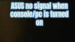 ASUS monitor not picking up HDMI signal fix