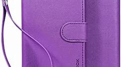 iPhone 7 Case / iPhone 8 Case, [Wrist Strap] Premium PU Leather Wallet Case with [Kickstand] Card Holder and ID Slot for Apple iPhone 7 / iPhone 8, (Purple)