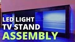 Bestier 70" Led TV Stand for 75" TV Large Entertainment Center Assembly | Brandenburg LED TV Stand
