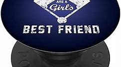 Diamonds Are a Girls Best Friend Softball Blue Ombre PopSockets PopGrip: Swappable Grip for Phones & Tablets