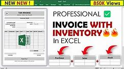Automated Invoice and Stock [ Inventory ] Management in Excel - Inventory Management in Excel