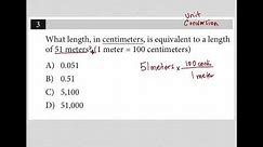 What length, in centimeters, is equivalent to a length of 51 meters? (1 meter = 100 centimeters)