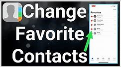 How To Add / Remove Favorite Contacts On iPhone