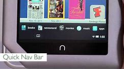 NOOK Tablet Home Screen & Quick Nav Bar