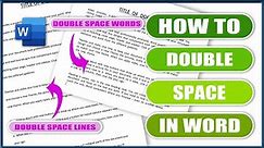 How to double space in word | Microsoft Word Tutorial