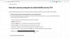 How to STREAM NETFLIX from computer to tv?