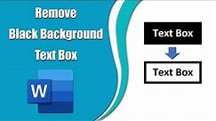 How to remove black background from text in word