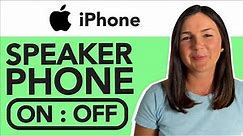 iPhone: How to Turn Speaker Phone on and off While on a Phone Call