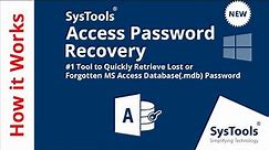 Recover & Reset Microsoft Access MDB File Password - SysTools