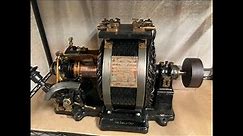 Emerson Electric: Manual Start, Antique Motor circa 1900. Conservation & Restoration.