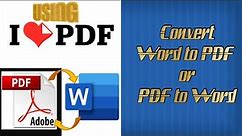 Word To Pdf & Pdf To Word Converter | Using ilovepdf | FIXITSOLUTION
