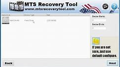 Working with MTS Recovery Tool