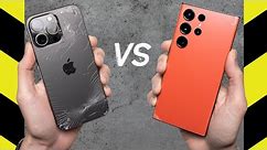iPhone 15 Pro Max vs. Galaxy S23 Ultra Drop Test!