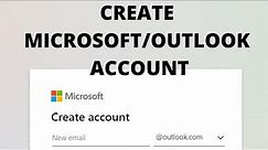 Create an Outlook Account | Setup a Microsoft Account | Create a New Outlook Email