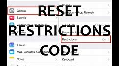 How to Reset, Unlock, Remove iPhone Restrictions Code - No Restoring, Very Easy - CONFIRMED WORKING!