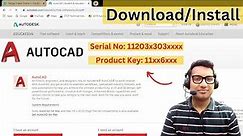 How To Download & Install AutoCAD free