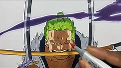 How to Draw Zoro (Purgatory Onigiri) Easy - One Piece
