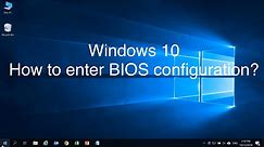 Windows 10 - How to Enter BIOS Configuration? | ASUS SUPPORT