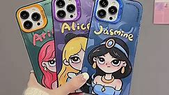 for iPhone 14 Pro Max Cute Cartoon Case,Princess Alice Women Girls Boys Shell Pattern Character Soft TPU Shockproof Protective Phone Case Cover