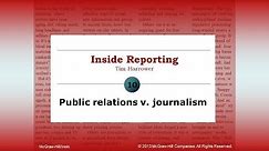 Public relations v. journalism