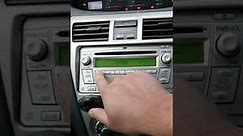 How to enter security code on Toyota radio