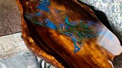 Here is our living room table my girlfriend Nicole Hutchinson and I made for for ourselves. A mermaid table that glows in the dark. This unique one of a kind piece is carved onto a piece of walnut burl. #festiveetsyfinds #oneofakind #shophandmade #smallbusinessbigdreams #fairytale #youwantit #mermaid #glow #epoxyresin #diy #diyprojects #wood #youwantit #Awesome #uniquegifts | Joshua Michael Guay