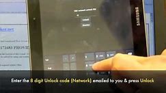 Unlock Galaxy Tab - How to Unlock Samsung Galaxy Tab Network 8.9 / 10.1 by Unlock Code Instructions