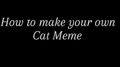 How to make your own cat meme!🐈 (Quick Tutorial)
