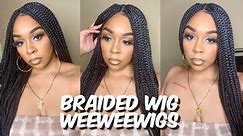 36 INCH KNOTLESS BOX BRAIDS BRAIDED FULL LACE WIG | WEEWEEWIGS AMAZON | Lindsay Erin