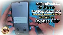 How to Factory Reset Motorola G Pure || Hard Reset Moto G Pure||Bypass FRP||GsmSoftWareLab73