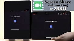 Zoom Screen Sharing Not Working iPad/iPhone? Here's The Fix