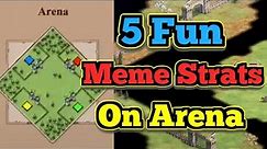 5 Hilarious Meme Strategies on 1 Vs 1 Arena. Clowning Your Enemies Has Never Been this Fun in AOE2!